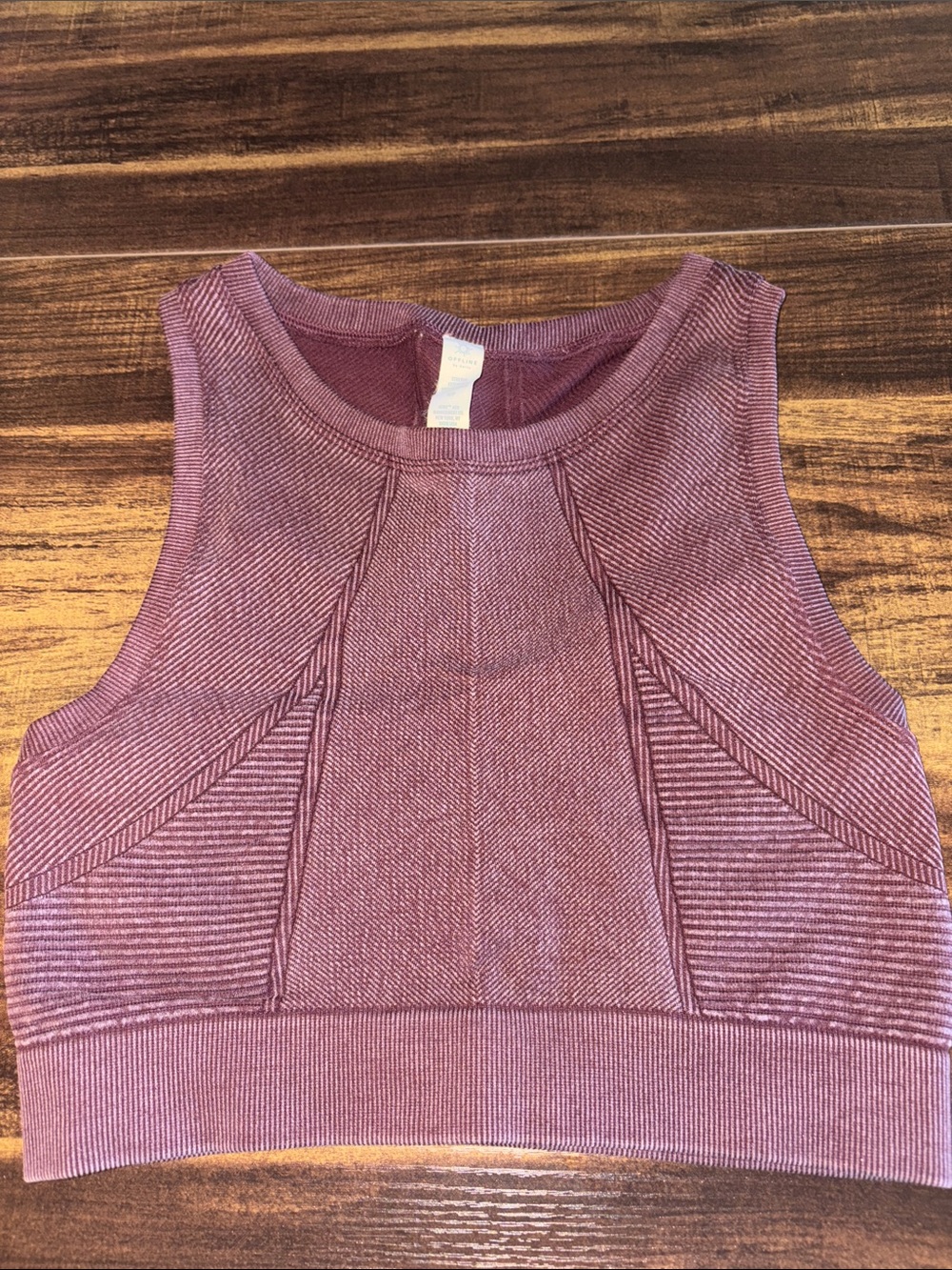 Target Women's Mauve Ribbed Crop exercise top